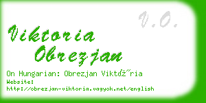 viktoria obrezjan business card